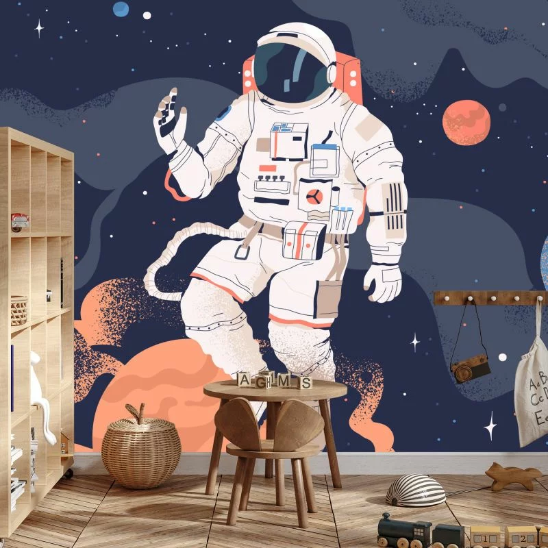 Fototapeta Astronauta W Kosmosie I Planety - obrazek 1