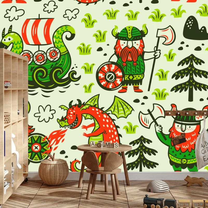 Fototapeta Wikingowie I Smoki - obrazek 1
