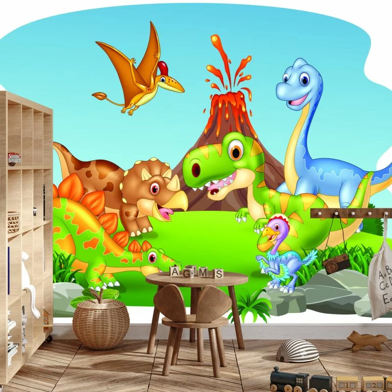 Fototapeta Wesołe Dinozaury - obrazek 1