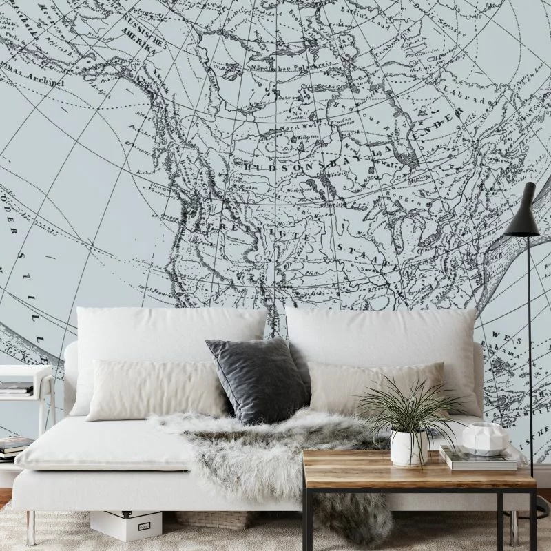 Fototapeta Stara Mapa Ameryki Północnej - Styl Historyczny - obrazek 1