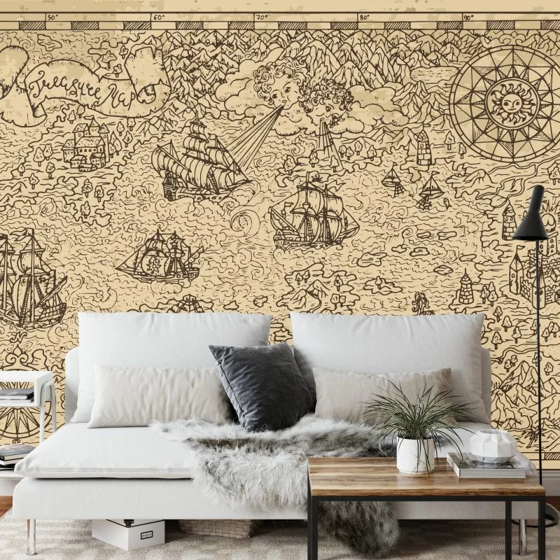 Fototapeta Mapa Skarbów - Styl Piracki - obrazek 1