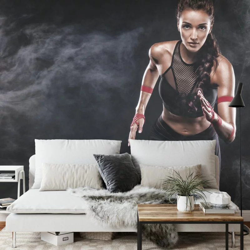 Fototapeta Wysportowana Biegaczka Motywacja 3D - obrazek 1