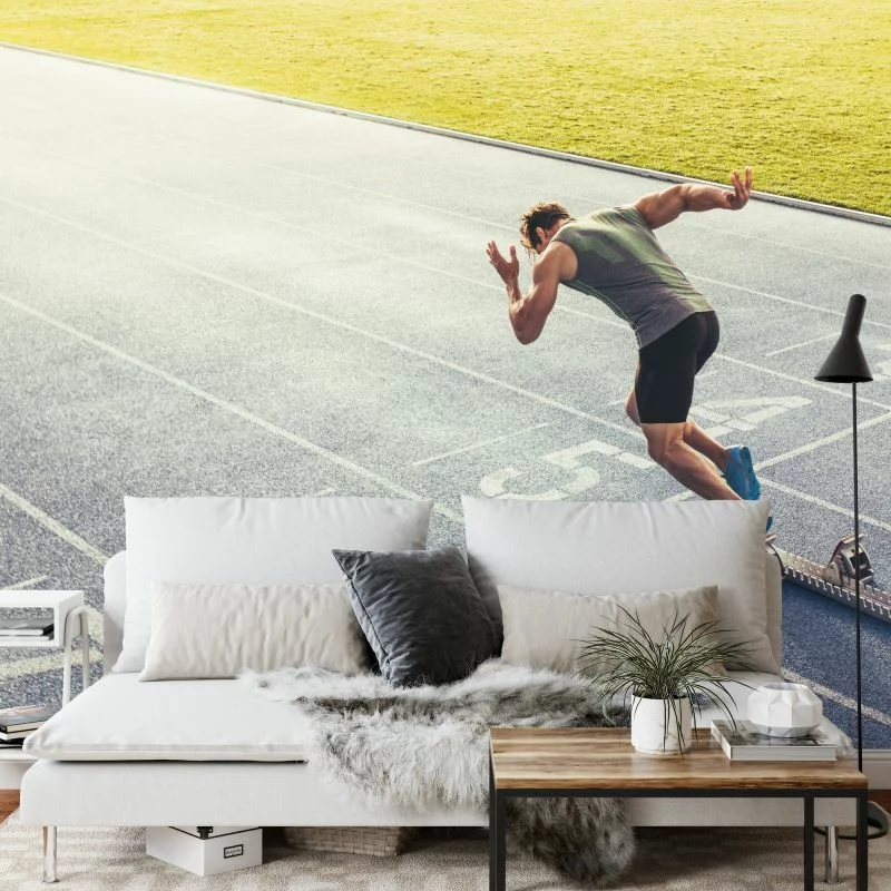 Fototapeta Sprinter Na Torze Biegowym Podczas - obrazek 1