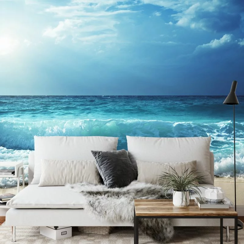Fototapeta Plaża Morze Fale - obrazek 1