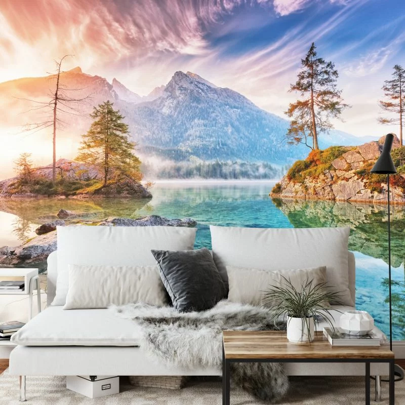 Fototapeta Jezioro Hintersee W Bawarii W Niemczech - obrazek 1