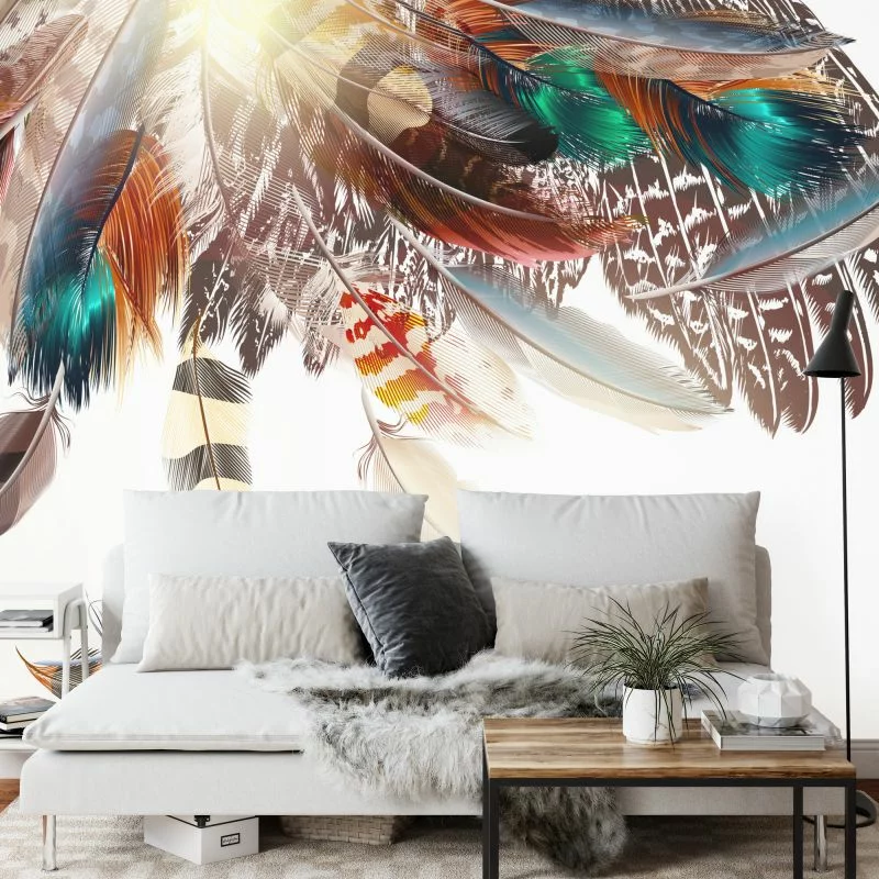 Fototapeta Piórka W Stylu Boho - obrazek 1