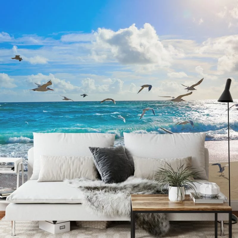 Fototapeta Plaża Morze Fale - obrazek 1