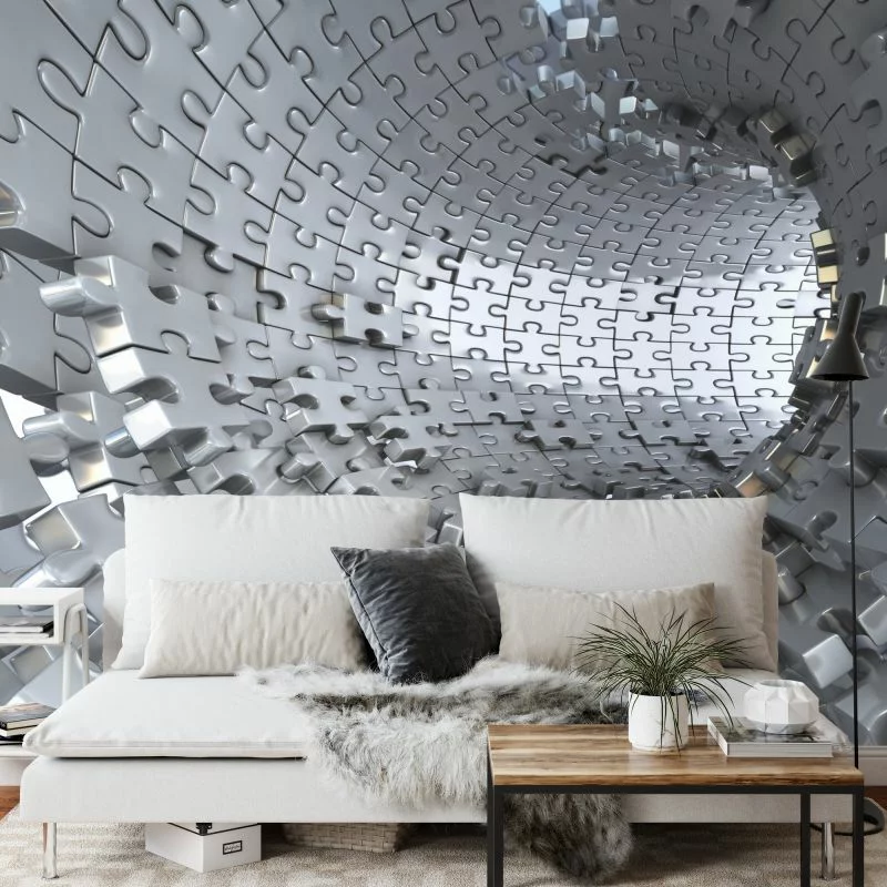 Fototapeta 3D Tunel z Puzzli - obrazek 1