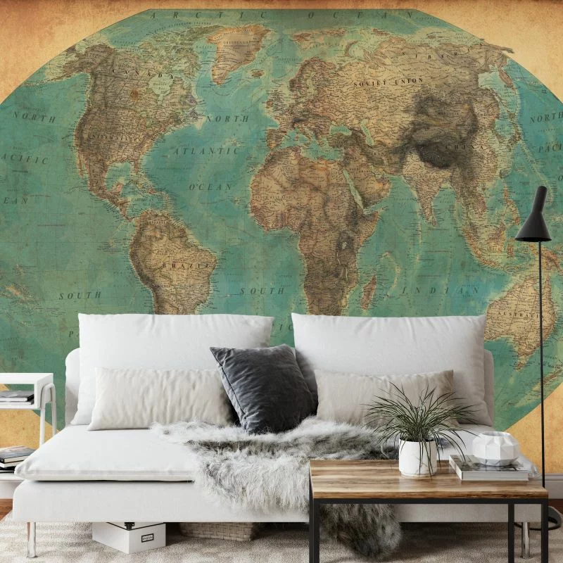 Fototapeta Stara Mapa Świata - obrazek 1