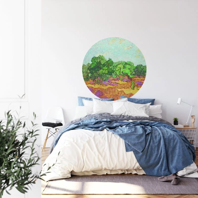 Fototapeta Okrągła Drzewa Oliwne - obrazek 1