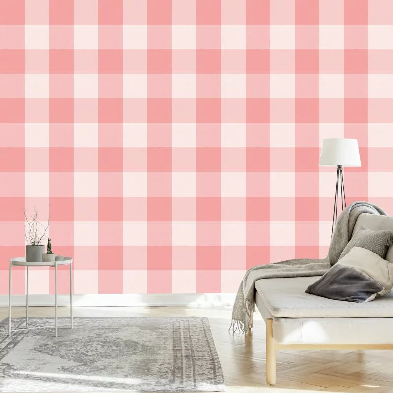 Tapeta Minimalistyczna Krata W Pastelowych Barwach - obrazek 1