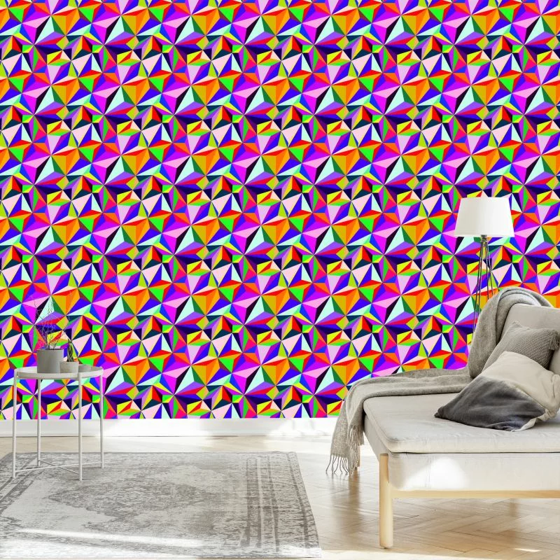 Tapeta Kolorowe Wzory Geometryczne - obrazek 1