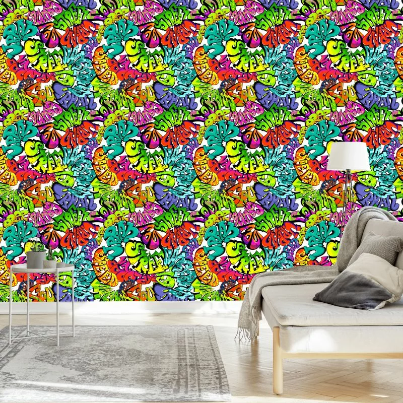 Tapeta Wielobarwne Graffiti - obrazek 1