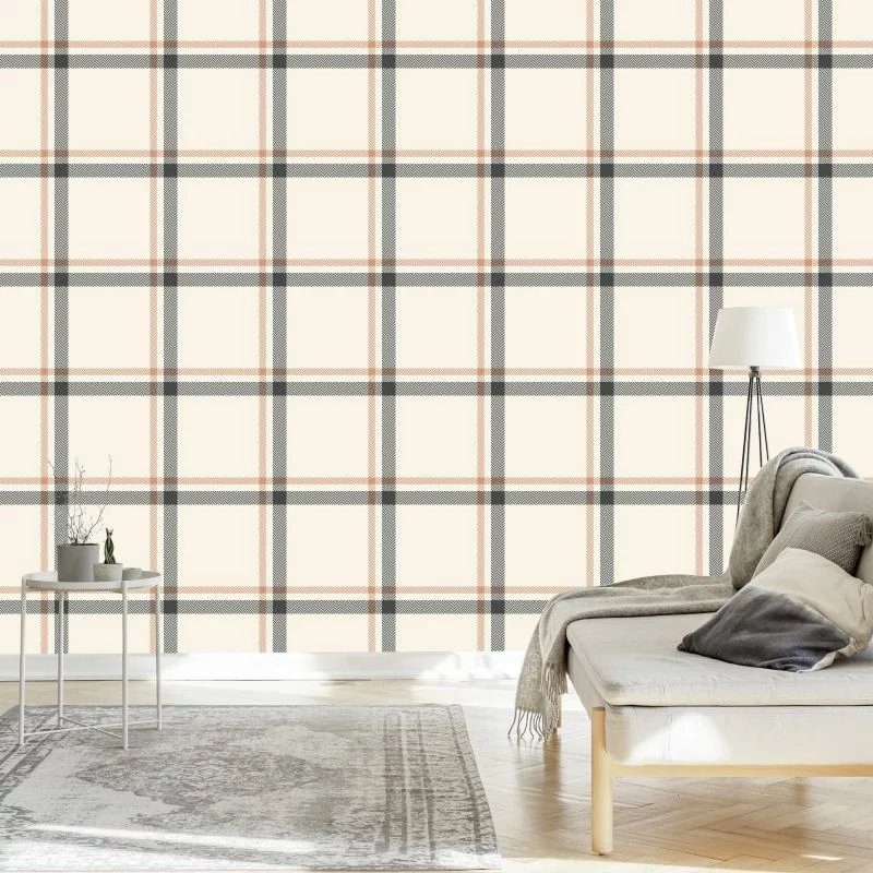 Tapeta 3D, Nowoczesna, Optyczna W Kratę Do Salonu - obrazek 1