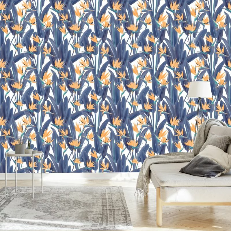 Tapeta Kwiaty Rajskie Ptaki - obrazek 1