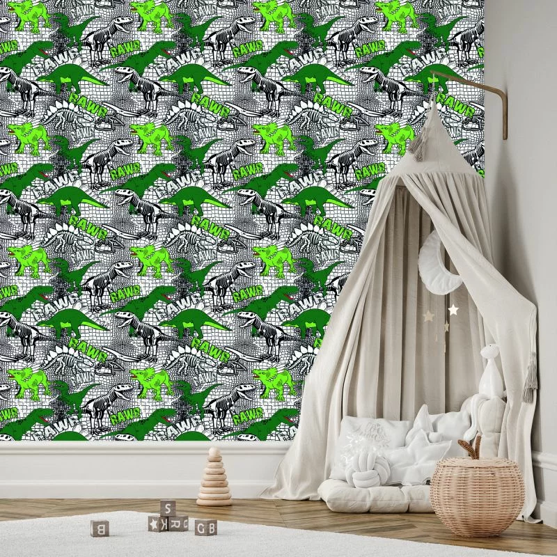 Tapeta Dinozaury Zwierzęta Do Pokoju Młodzieżowego - obrazek 1