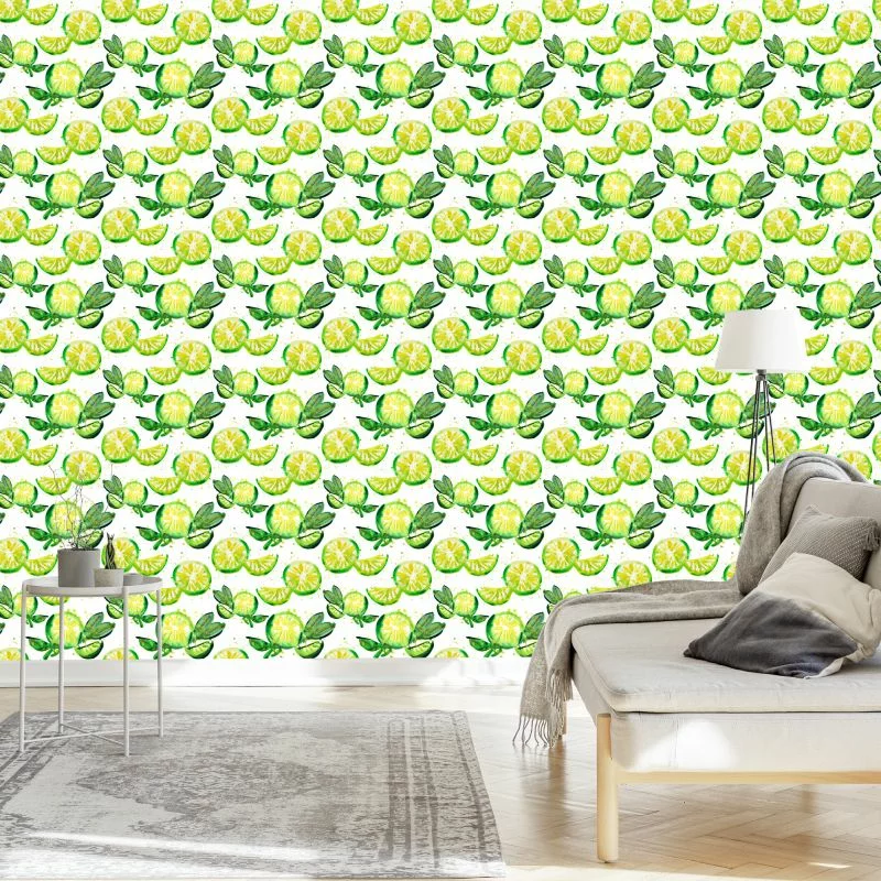 Tapeta Do Kuchni, Owoce, Limonki, Liście - obrazek 1