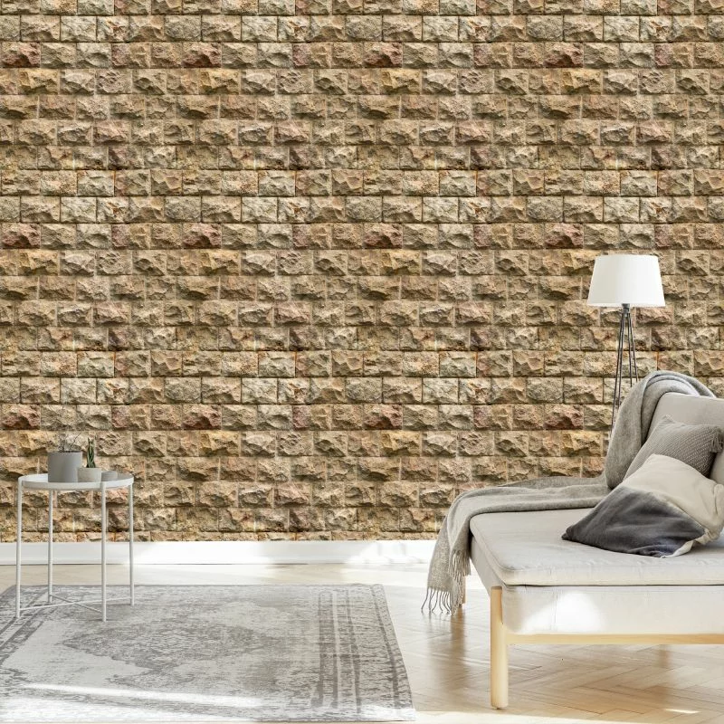 Tapeta Kamienny Mur - Efekt 3D - obrazek 1