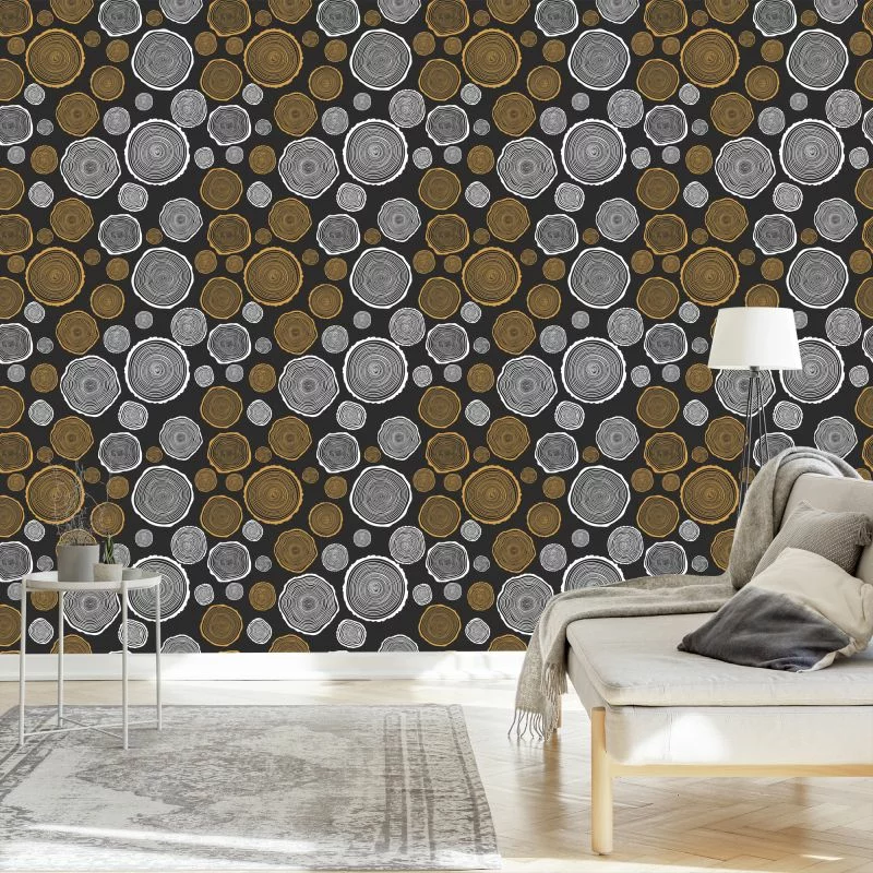 Tapeta Drewniane Okręgi - obrazek 1