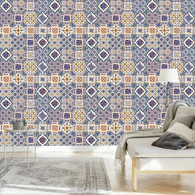 Tapeta Ścienna, Orientalna Mozaika, Wzory, Kafelki - obrazek 1