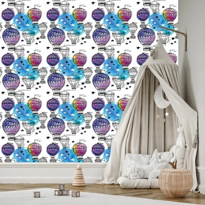 Tapeta Balony Na Tle Gwiazd - obrazek 1