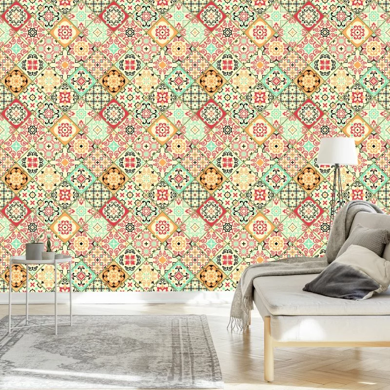 Tapeta Imitacja Płytek Orientalna Mozaika, Kuchnia - obrazek 1