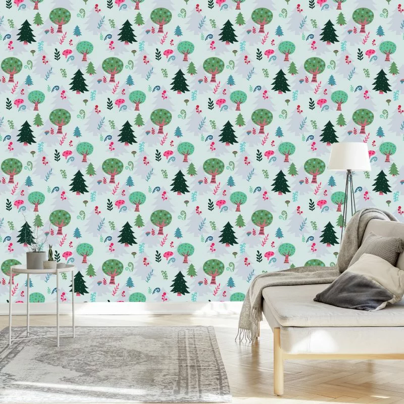 Tapeta Rośliny, Zieleń, Drzewa Pokój Dziecięcy - obrazek 1