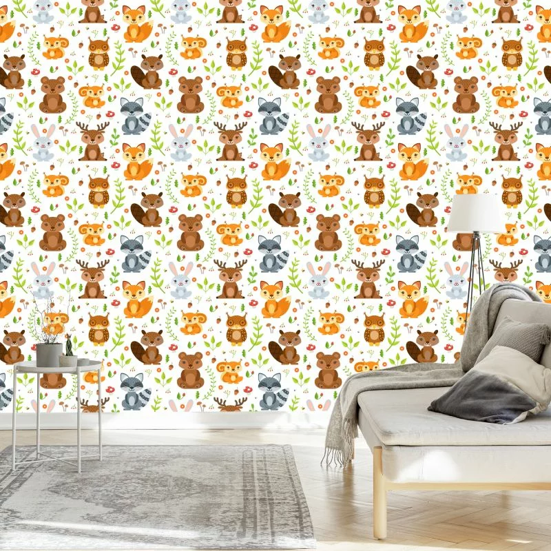 Tapeta Dla Dzieci – Leśni Przyjaciele - obrazek 1