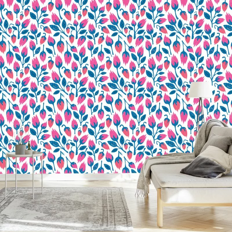Tapeta Kwiaty W Stylu Retro - obrazek 1