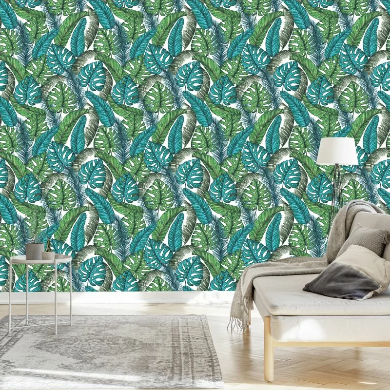 Tapeta Liście Monstera Dżungla - obrazek 1