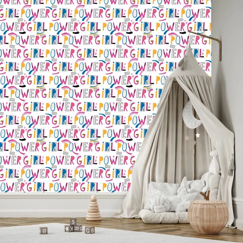 Tapeta Kolorowe Dziewczęce Napisy - obrazek 1