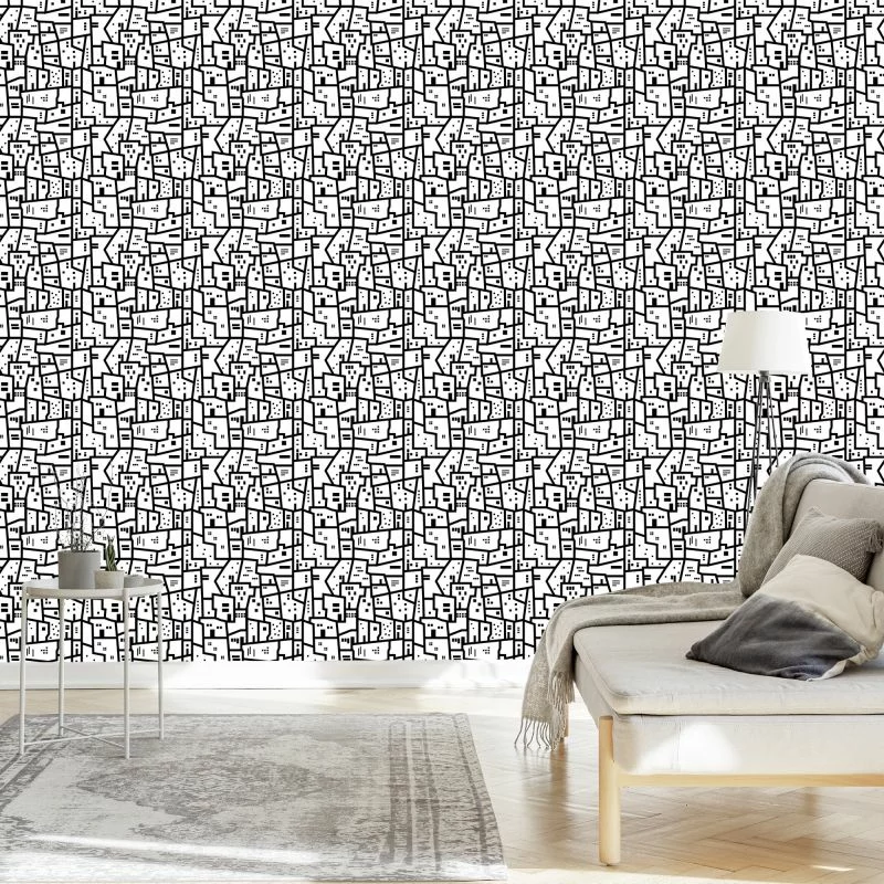 Tapeta Minimalistyczny Miejski Wzór - obrazek 1