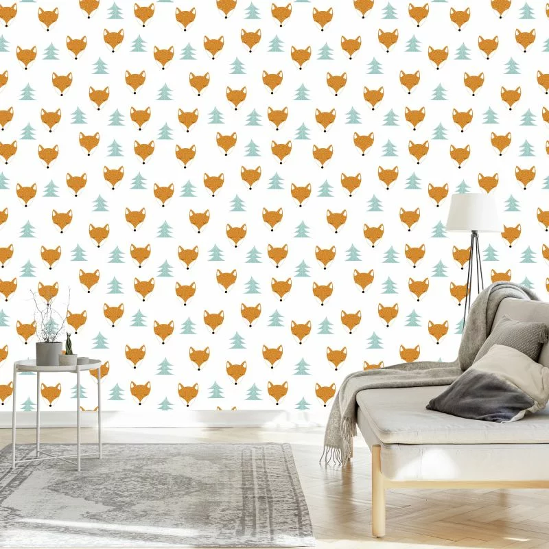 Tapeta Śpiące Lisy Wśród Drzew - obrazek 1