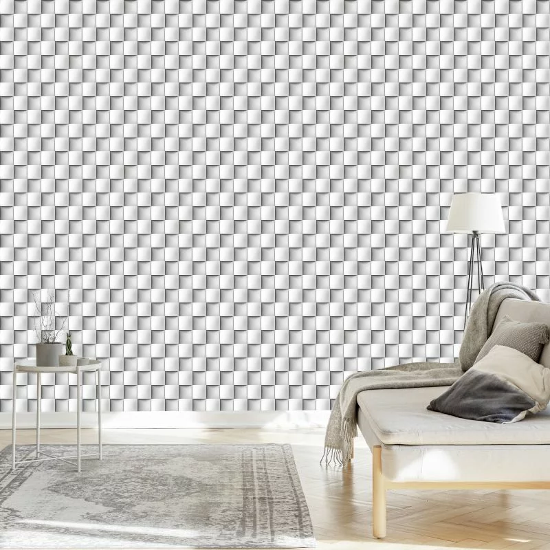 Tapeta Modernistyczna Mozaika - Efekt 3D - obrazek 1