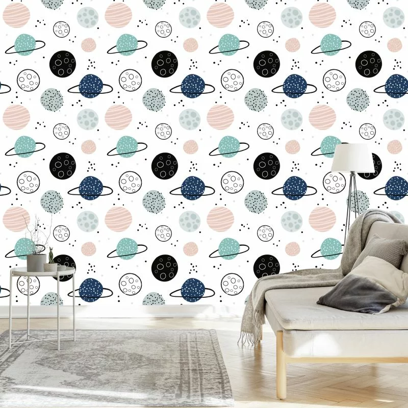 Tapeta Pastelowe Planety - obrazek 1