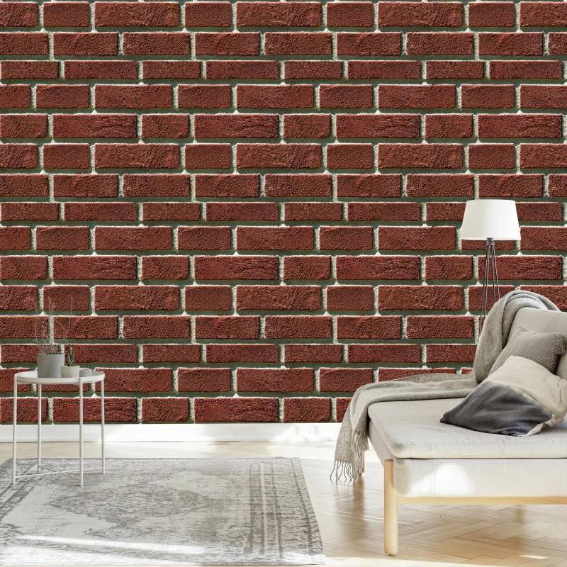 Tapeta Cegła Czerwona 3D - obrazek 1