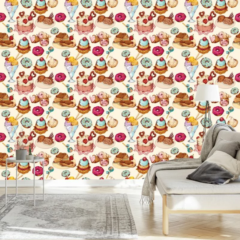 Tapeta Słodycze W Stylu Vintage - obrazek 1