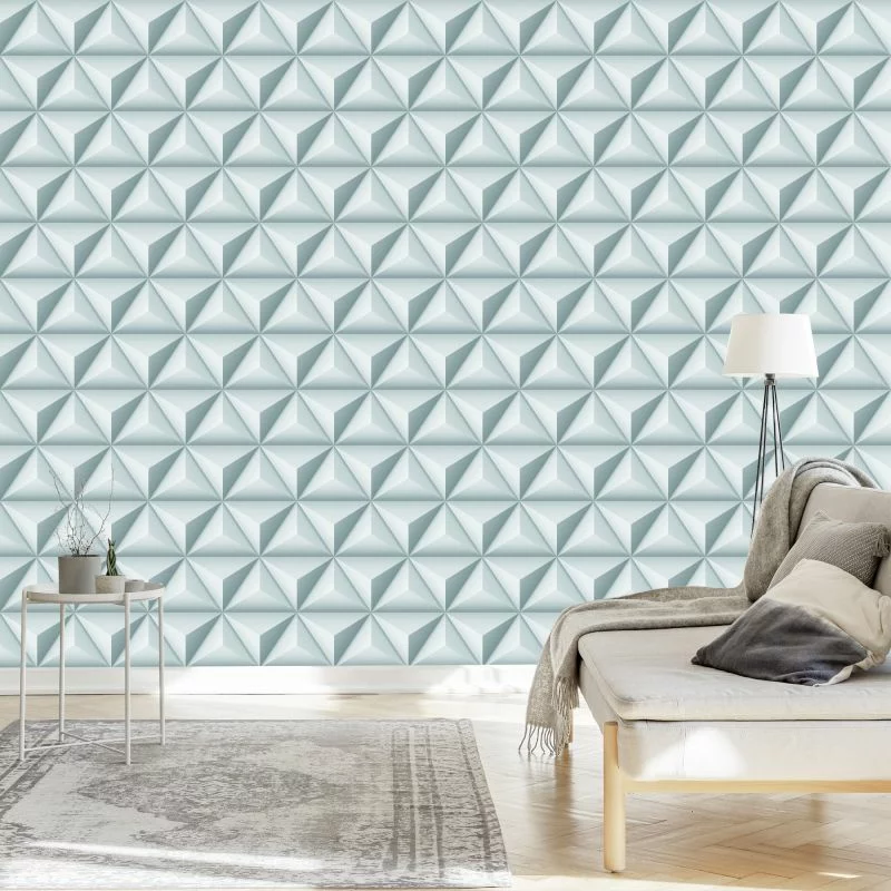 Tapeta Modernistyczne Piramidy - Efekt 3D - obrazek 1