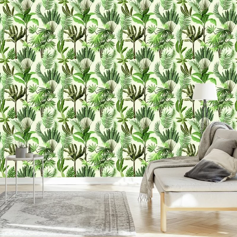 Tapeta Liście Egzotyczne Vintage - obrazek 1