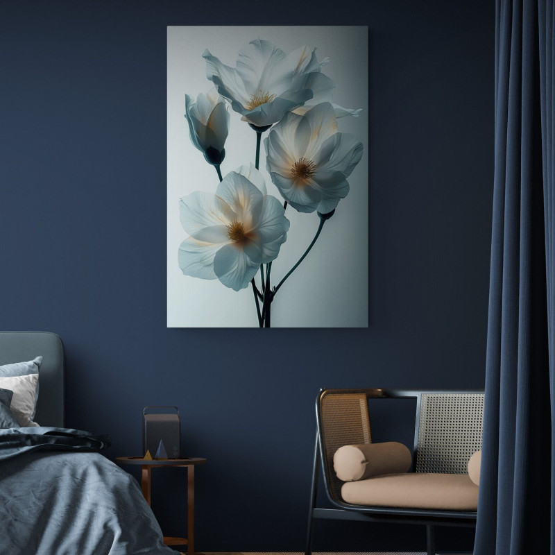 Obraz na pł&oacute;tnie - niebieski kwiat