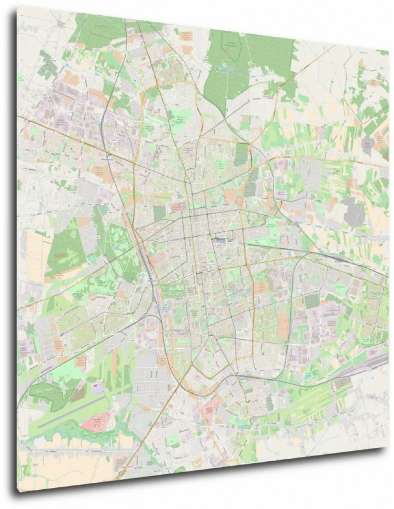 Obraz mapa Łodzi - obrazek 1