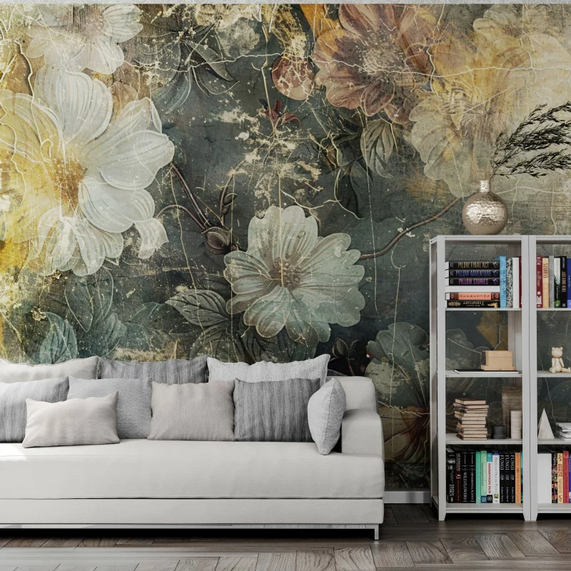 Fototapeta Wieczorna Flora - Tajemniczy Urok Kwiatów - obrazek 1