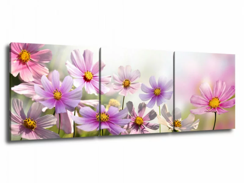 Obraz 3 częściowy - wiosenne kwiaty - obrazek 1
