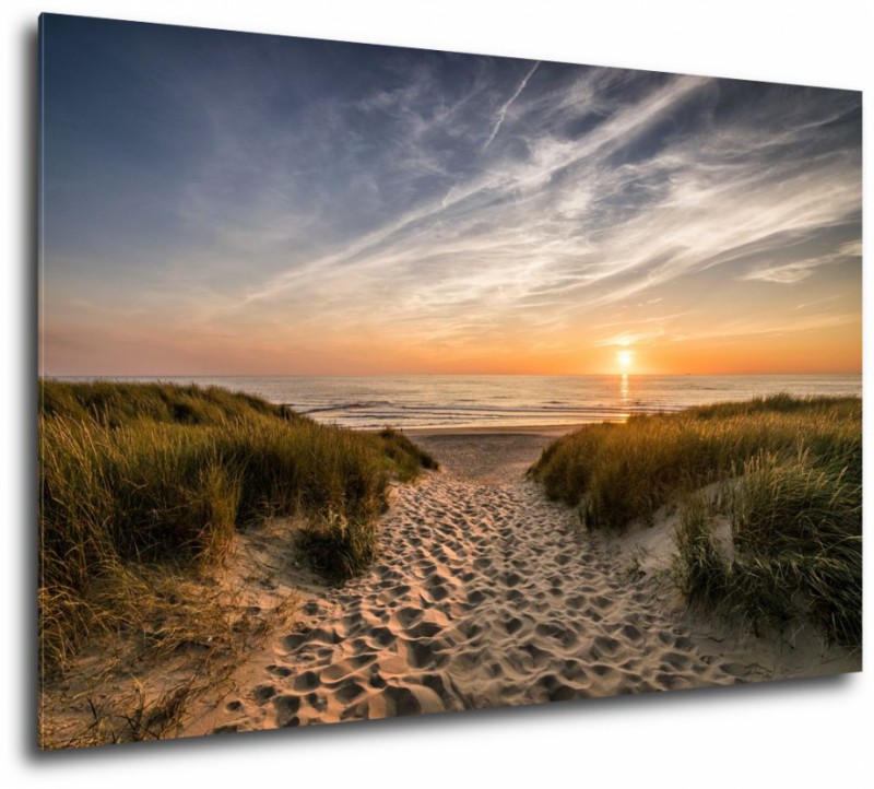 Obraz na plátne Západ slnka nad plážou