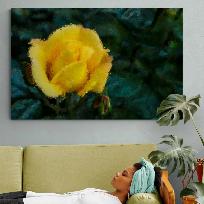 Obraz żółty kwiat