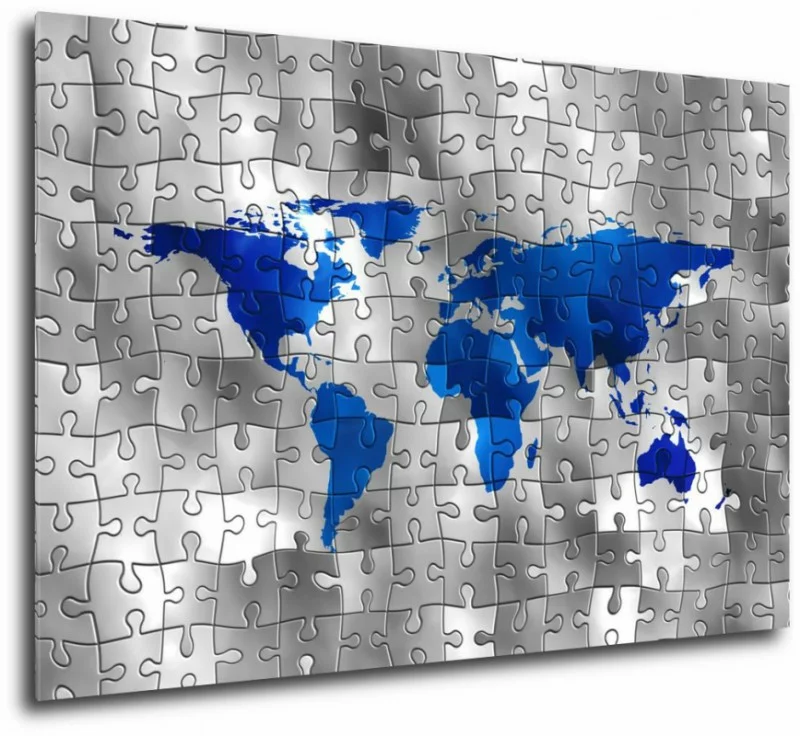Mapa Świata - Puzzle - obraz na płótnie - obrazek 1