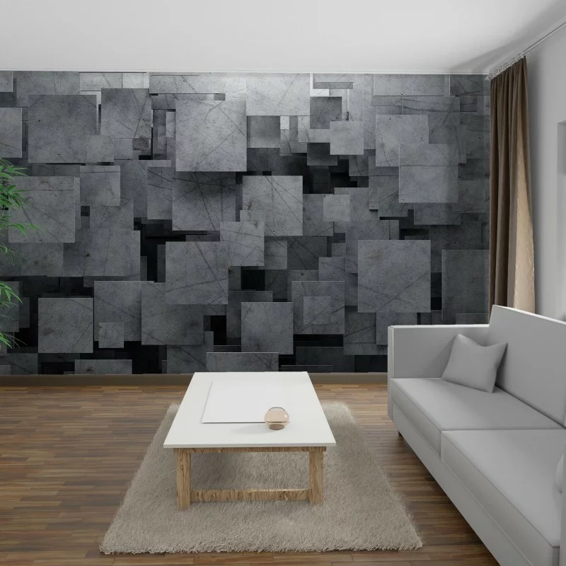 Fototapeta 3D - betonowa iluzja - obrazek 1