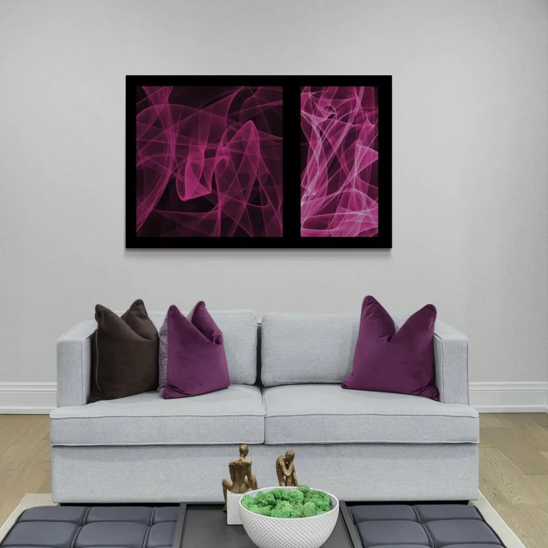 Obraz abstrakcja - różowe odcienie - obrazek 1