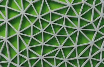 Fototapeta 3D zielone trójkąciki