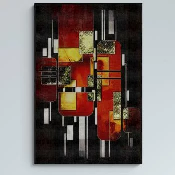 Obraz w ramie 80x120 - Geometryczne Światła Miasta